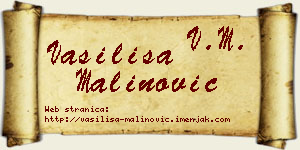 Vasilisa Malinović vizit kartica
